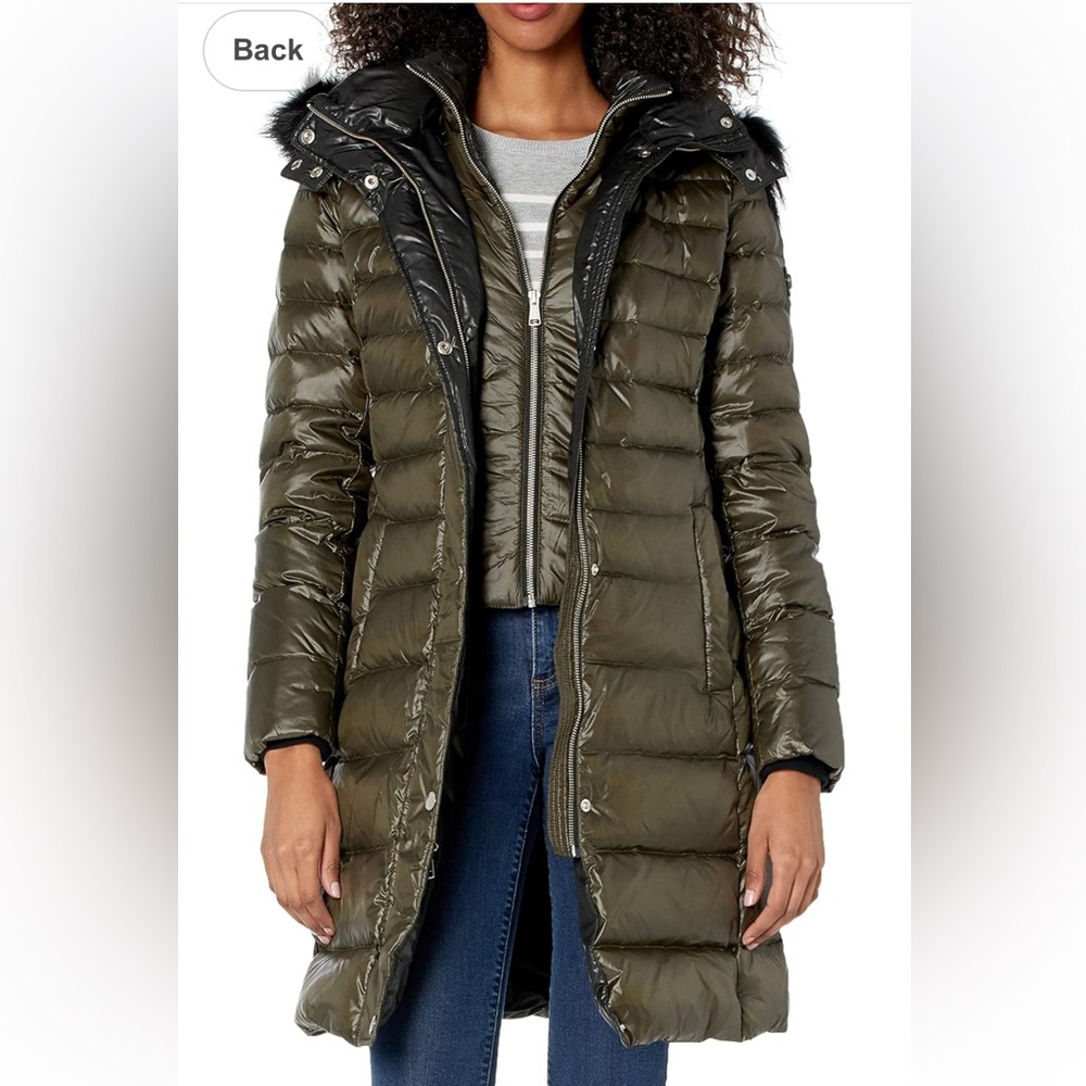 Andrew Marc Down Coat with Saga Fur trim in Fox Luxury Puffer Size XS - Picture 3 of 11